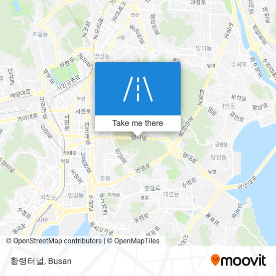 황령터널 map