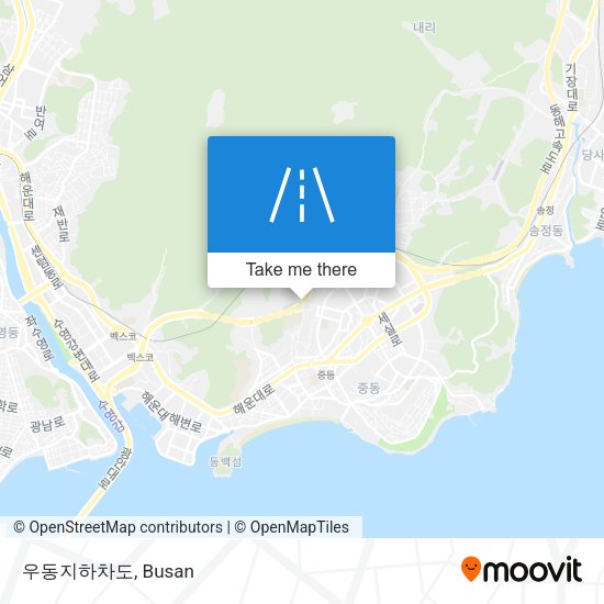 우동지하차도 map