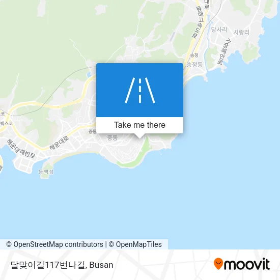 달맞이길117번나길 map
