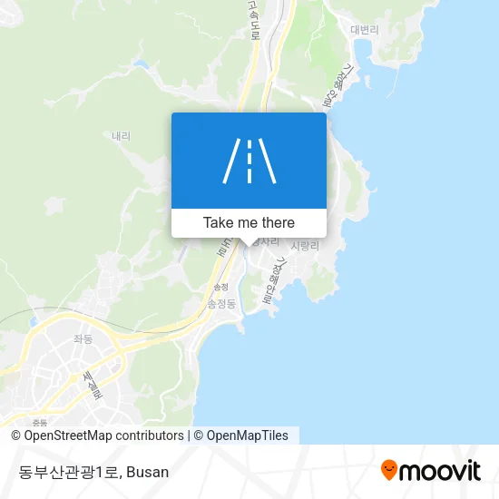 동부산관광1로 map