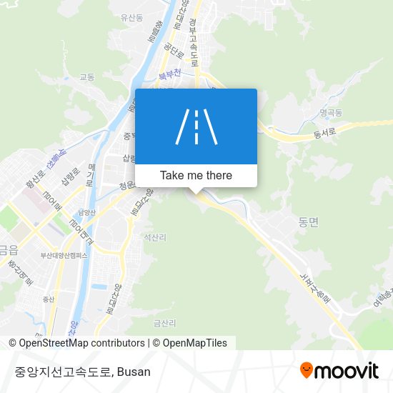 중앙지선고속도로 map