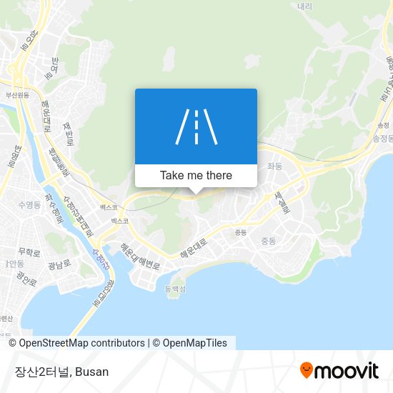 장산2터널 map