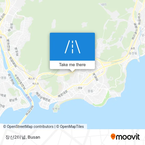 장산2터널 map
