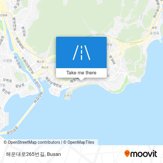 해운대로265번길 map