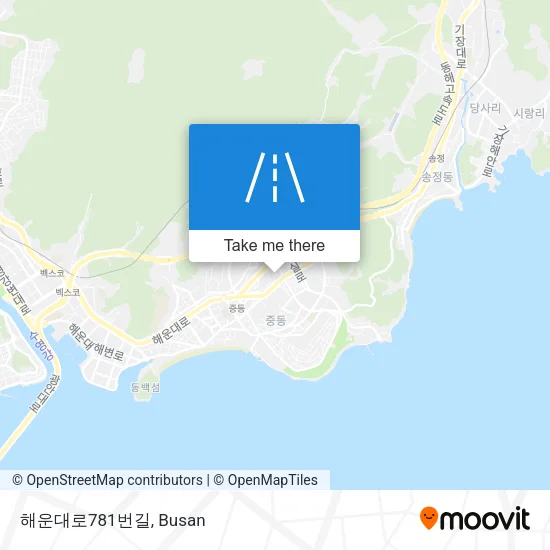 해운대로781번길 map