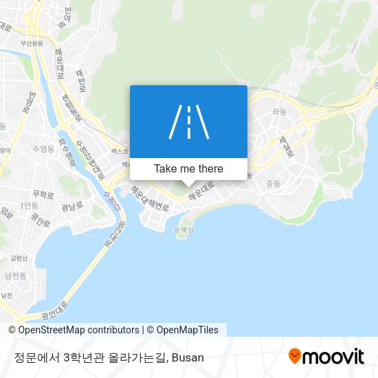 정문에서 3학년관 올라가는길 map