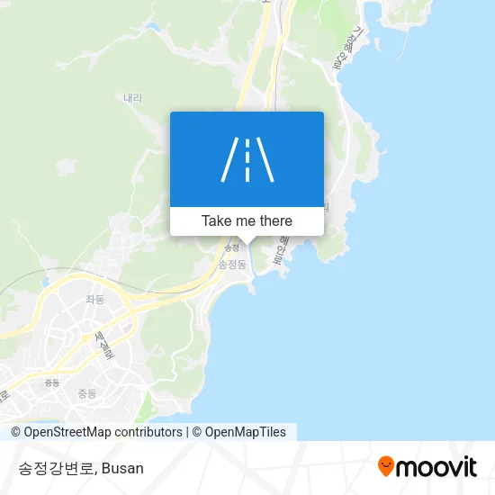송정강변로 map