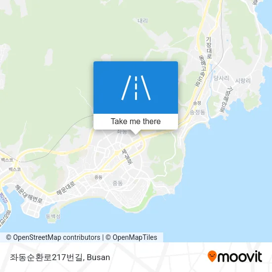 좌동순환로217번길 map