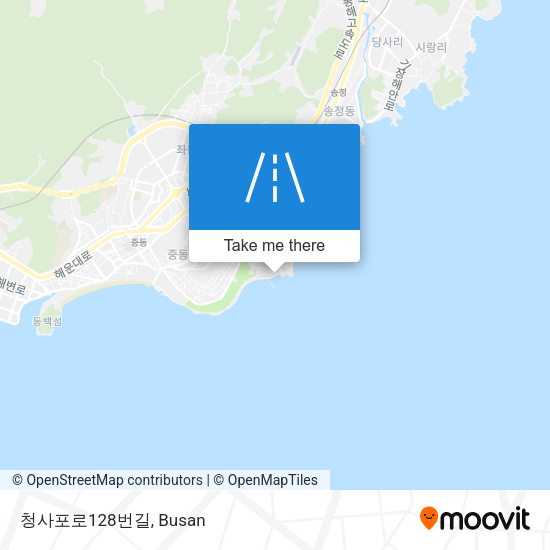 청사포로128번길 map