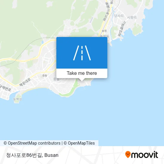 청사포로86번길 map