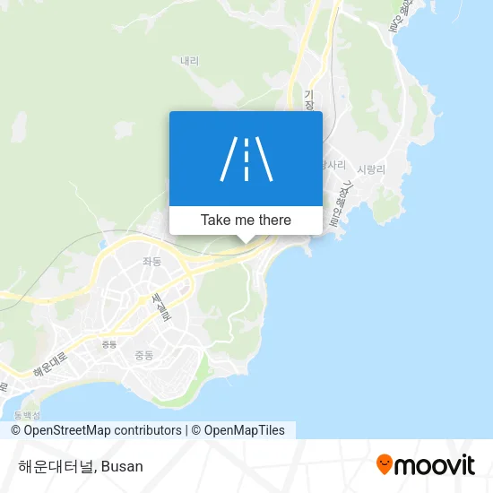 해운대터널 map