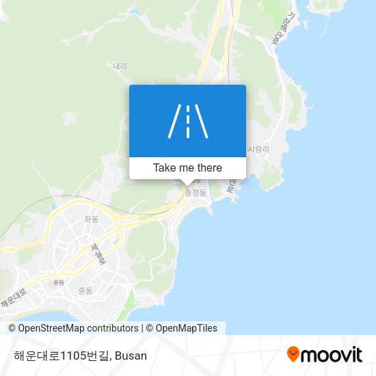 해운대로1105번길 map