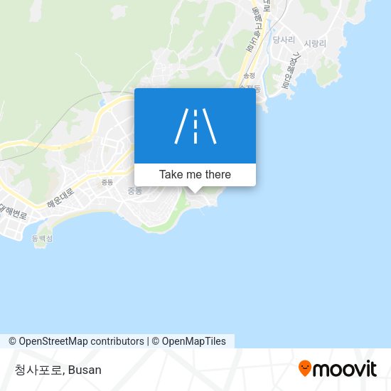 청사포로 map