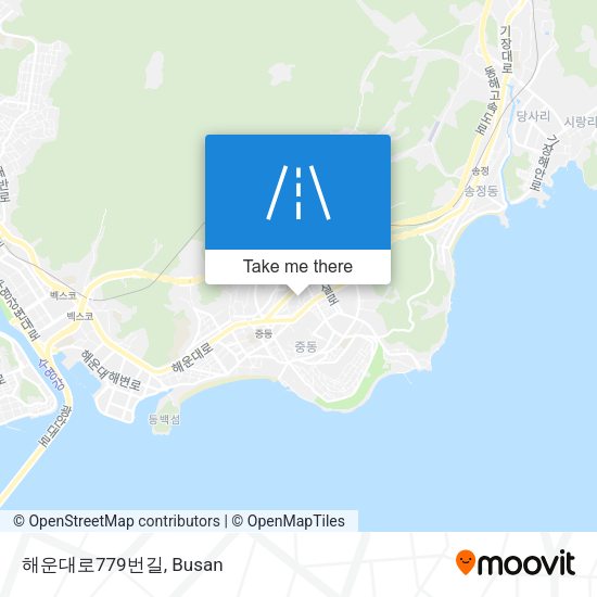 해운대로779번길 map