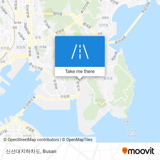 신선대지하차도 map