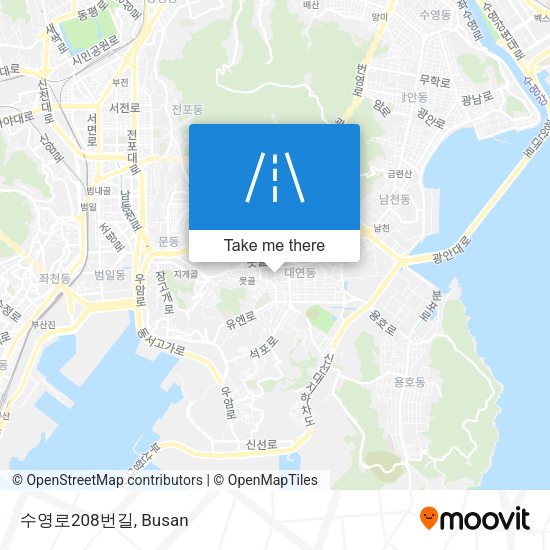 수영로208번길 map