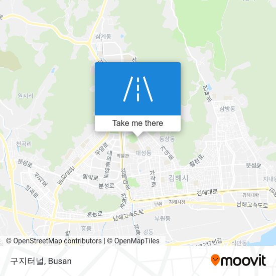 구지터널 map