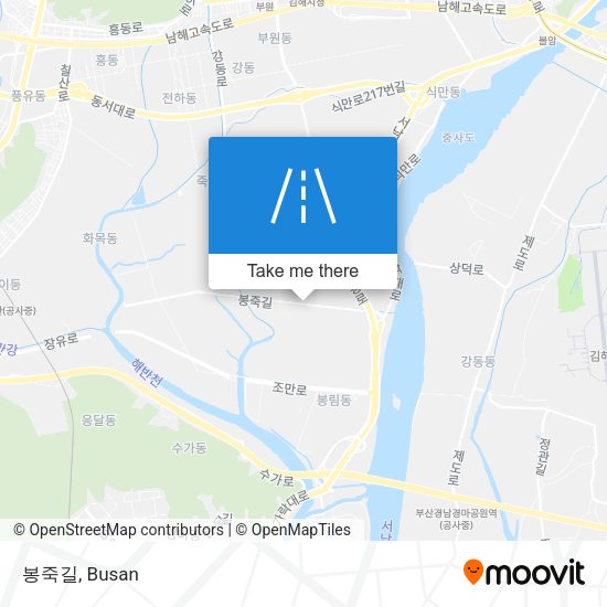 봉죽길 map