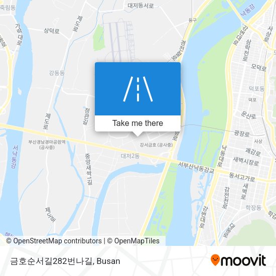 금호순서길282번나길 map