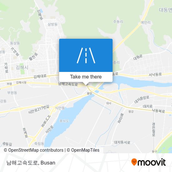 남해고속도로 map