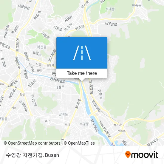 수영강 자전거길 map