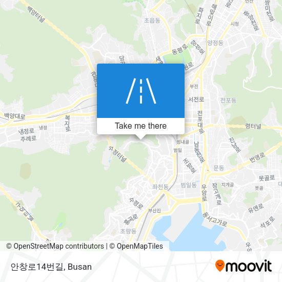 안창로14번길 map
