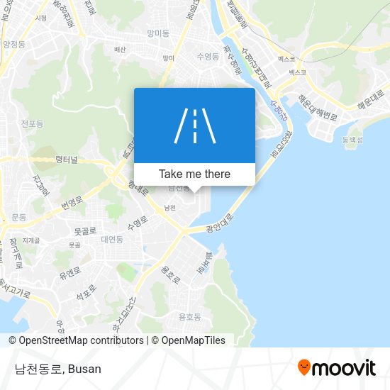 남천동로 map