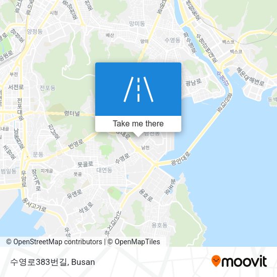 수영로383번길 map