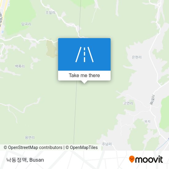 낙동정맥 map