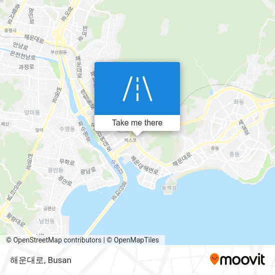 해운대로 map