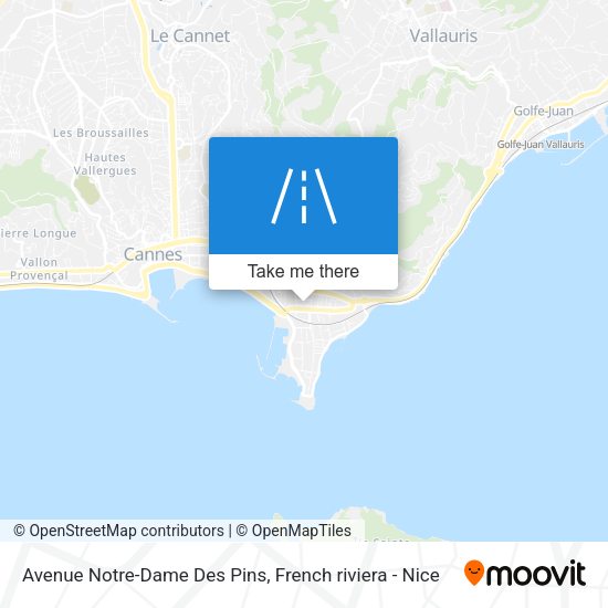 Avenue Notre-Dame Des Pins map