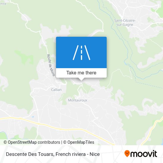 Descente Des Touars map