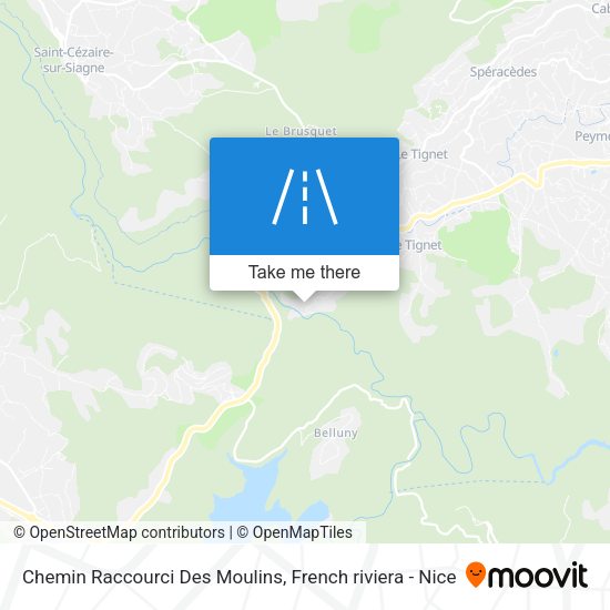 Chemin Raccourci Des Moulins map
