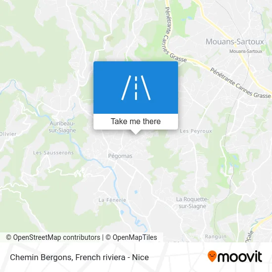 Chemin Bergons map