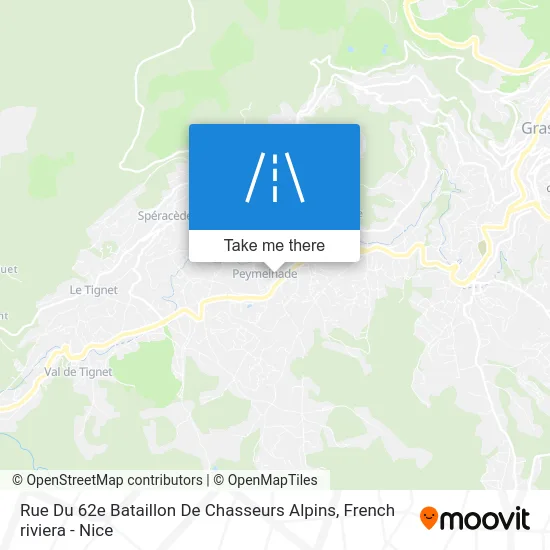 Rue Du 62e Bataillon De Chasseurs Alpins map