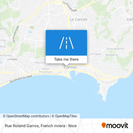 Rue Roland Garros map