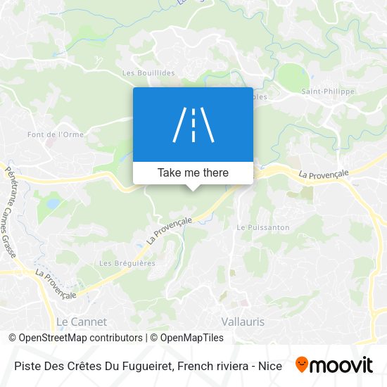 Piste Des Crêtes Du Fugueiret map