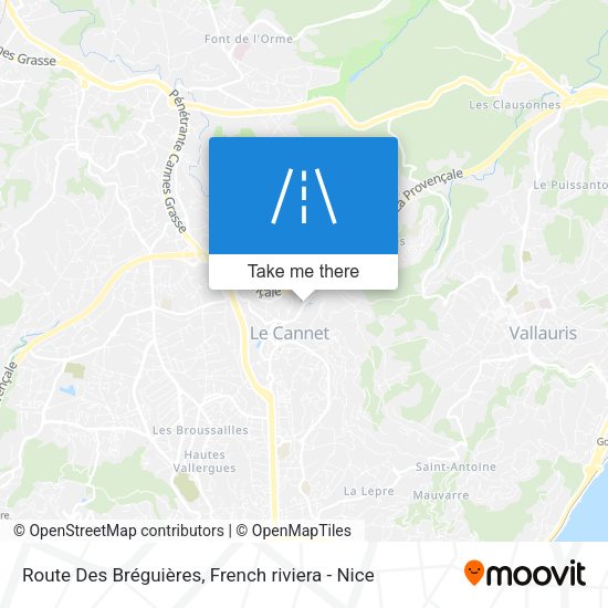 Route Des Bréguières map