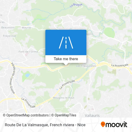 Route De La Valmasque map
