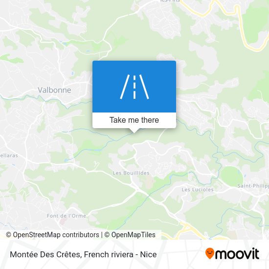 Montée Des Crêtes map