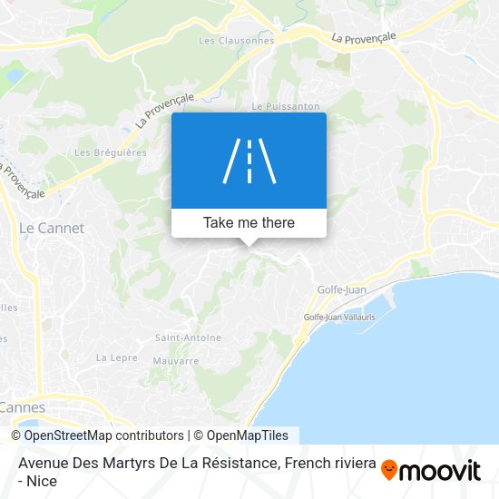 Avenue Des Martyrs De La Résistance map