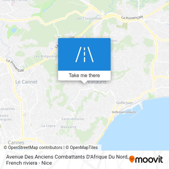 Avenue Des Anciens Combattants D'Afrique Du Nord map