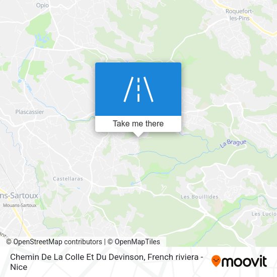 Chemin De La Colle Et Du Devinson map