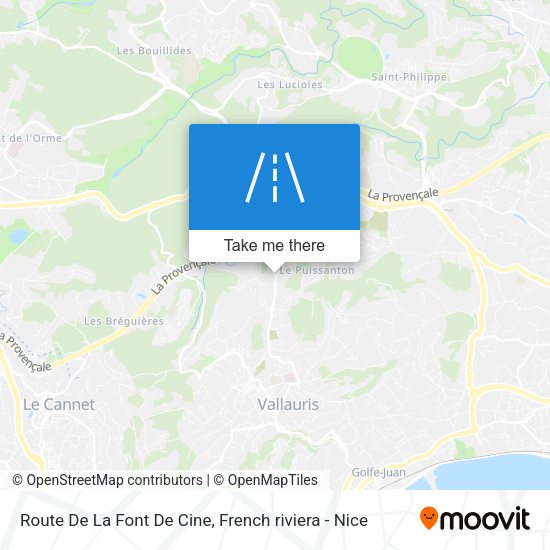Route De La Font De Cine map