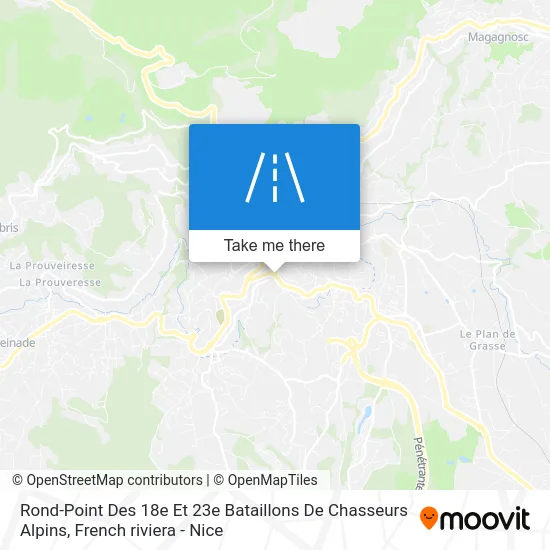 Rond-Point Des 18e Et 23e Bataillons De Chasseurs Alpins map