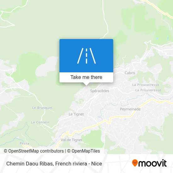 Chemin Daou Ribas map