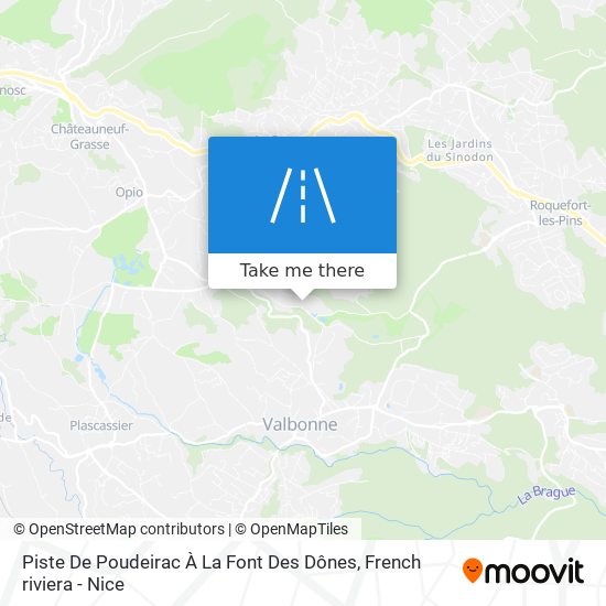 Piste De Poudeirac À La Font Des Dônes map