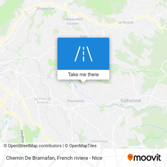 Chemin De Bramafan map
