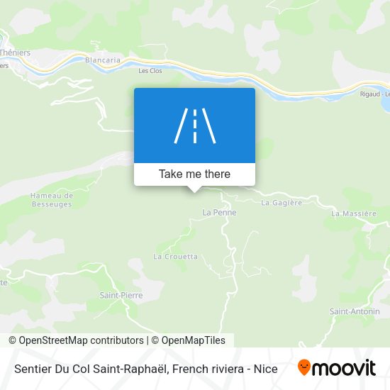 Sentier Du Col Saint-Raphaël map