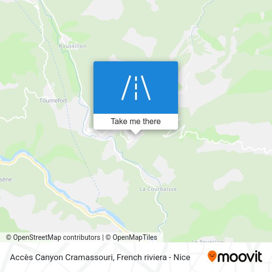 Accès Canyon Cramassouri map